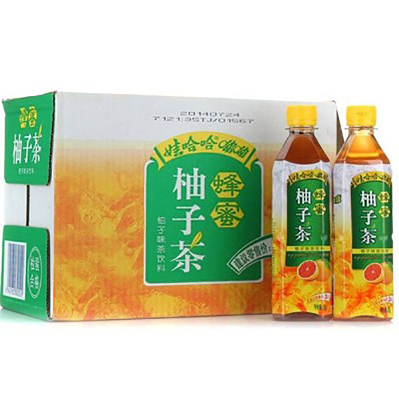 娃哈哈呦呦蜂蜜柚子茶柚子味茶饮料500g(1*15)