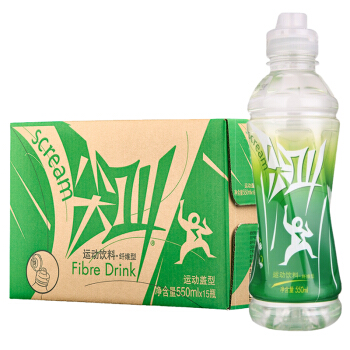 农夫山泉 尖叫550ml*24瓶 果味水运动饮料 纤维 柠檬味