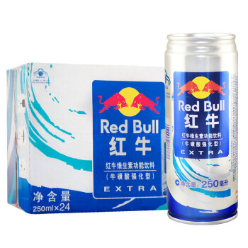 红牛（RedBull） 红牛 牛磺酸强化型 维生素功能饮料250ml*24罐/箱